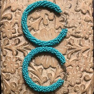 Bead hoop earrings